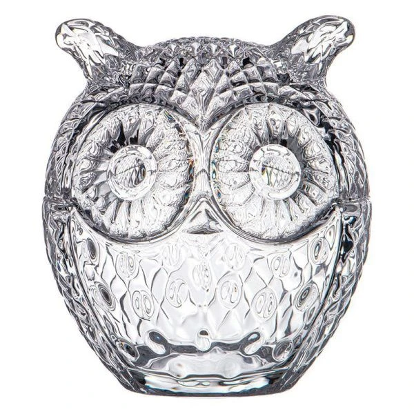 Конфетница 250мл 12,5*10,5*14см стекло Сова (12)