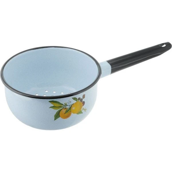 Дуршлаг 1,5л эмаль ФРУКТОВАЯ ФАНТАЗИЯ титановый рябчик С-1408/4Рб (8)