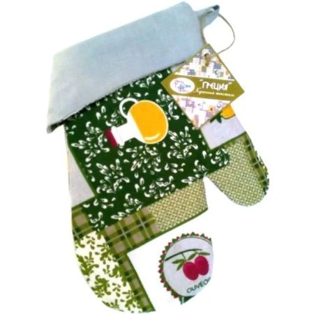 Прихватка-рукавица рогожка ГРЕЦИЯ ДомВелл