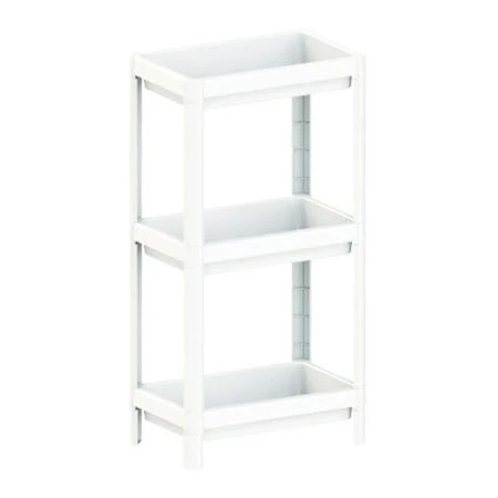 Этажерка прямая 3 секции 365*230*700мм пластик Kleo белая (5)