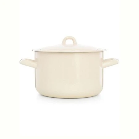 Кастрюля 4,3л эмаль Жемчужная цилиндрическая (4)