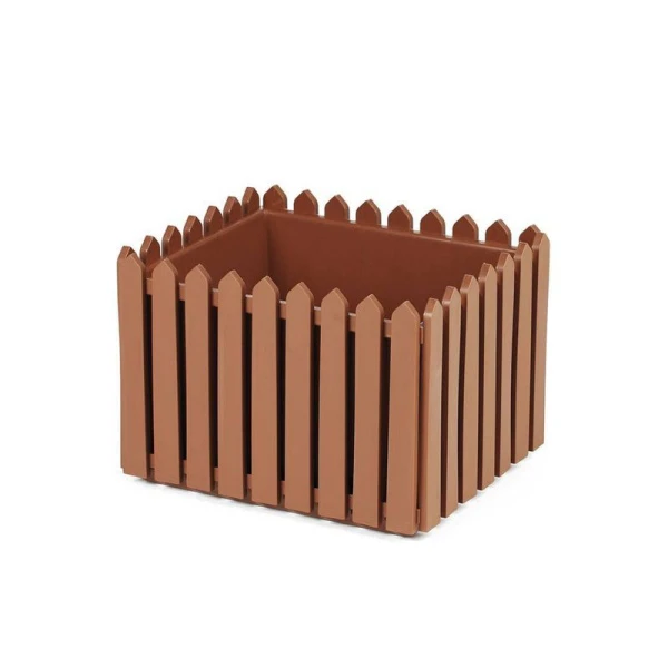 Кашпо 41*41*27см пластик ЛАРДО квадратное большое коричневое (3)