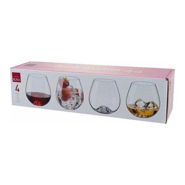 Стаканы набор 4шт 440мл стекло RONA DRINK MASTER (12) Стаканы набор 4шт 440мл стекло RONA DRINK MASTER (12)