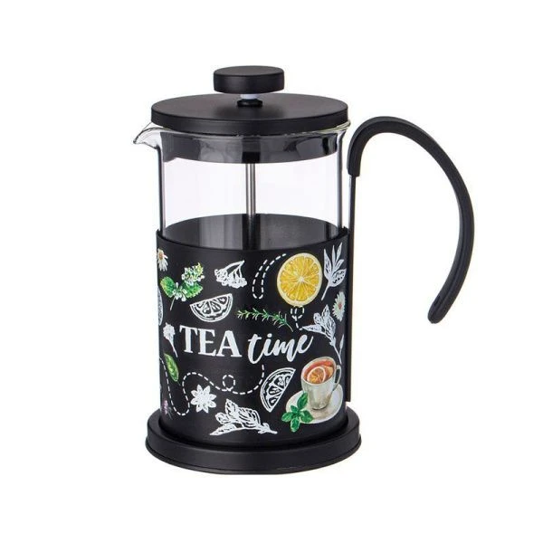 Френч-пресс 600мл нерж.сталь/стекло TEA TIME (24)