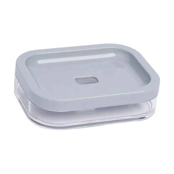 Мыльница 12*9*3см пластик KLAR серый D-20611