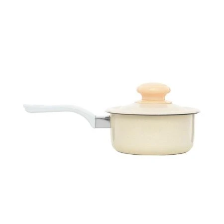 Ковш 600мл эмаль ЖЕМЧУЖИНА с крышкой (6)