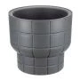 Кашпо 1,9л 180мм пластик КАРЕ со вставкой графитовый (8)