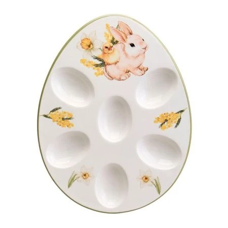 Блюдо на 6 яиц 26*20*2,5см керамика SUNDAY (24)