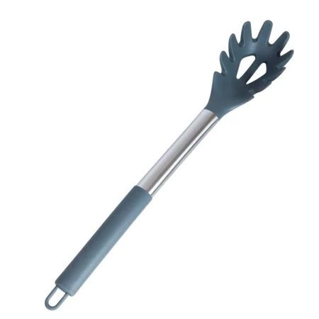 Ложка для спагетти 31*6см силикон ГРЕЙ с металлической ручкой WRF-103 (300)