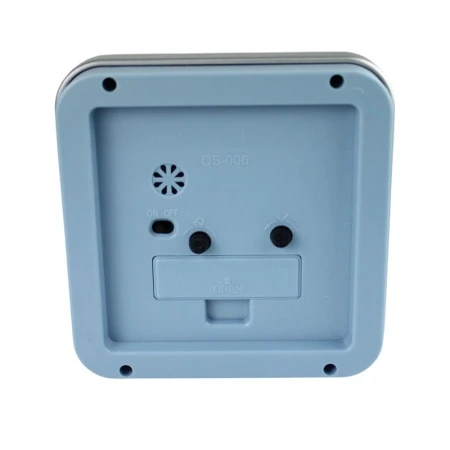 Будильник 12*12*4,3см пластик 2 цвета JC-16141 (100)