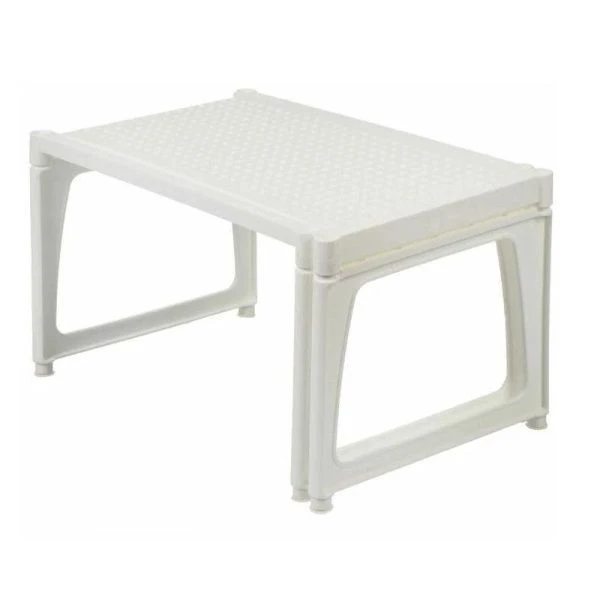 Подставка раздвижная 31*19,5*17см пластик ЛОФТ белая на пластиковых ножках (10)