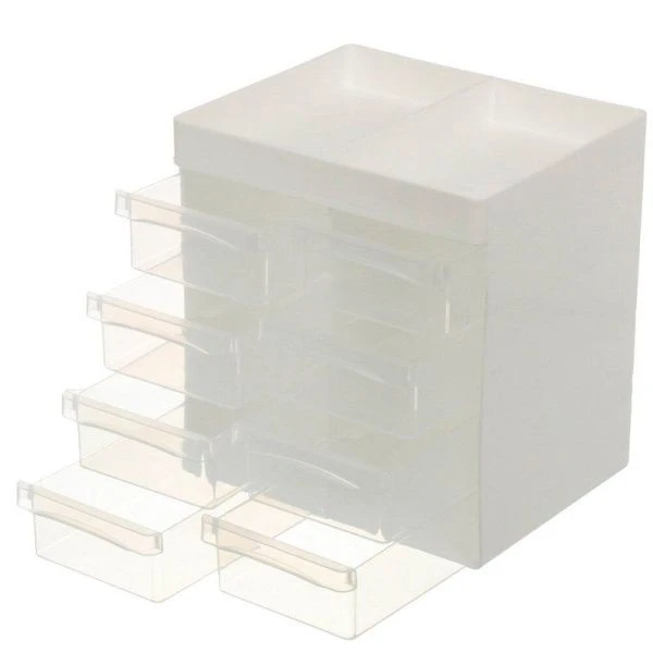 Органайзер для мелочей 190*160*202мм пластик белый/прозрачный (8)