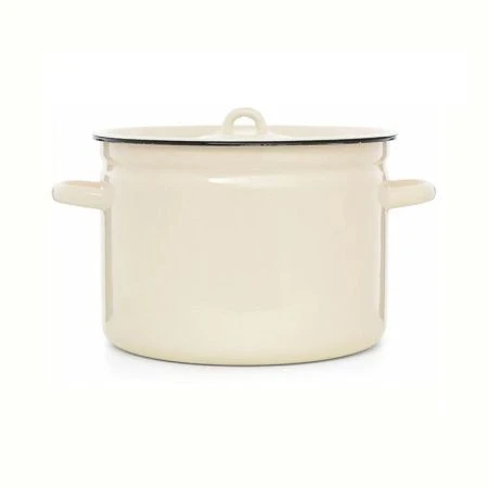 Кастрюля 7л эмаль Жемчужная цилиндрическая (4)