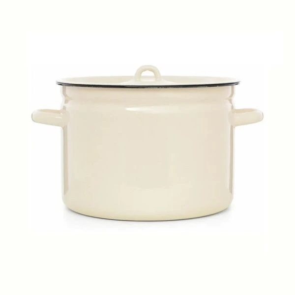 Кастрюля 7л эмаль Жемчужная цилиндрическая (4)