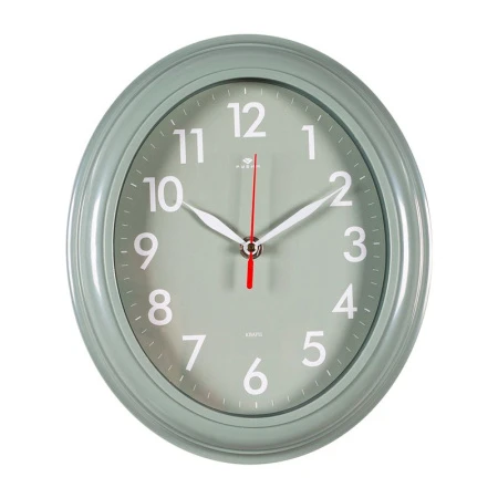 Часы настенные 22,5*26,5см пластик РУБИН Легкость оливковый (10)