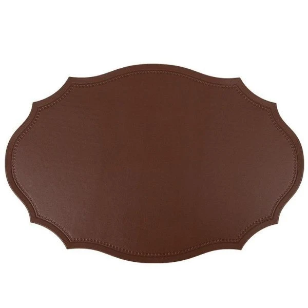 Салфетка сервировочная 45*30см полиуретан Экокожа коричневая (4/240)