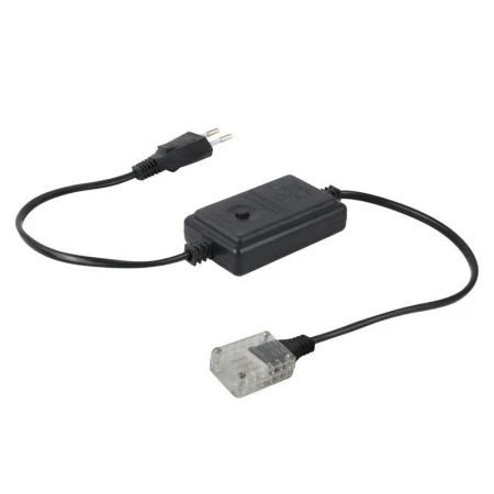 Блок питания (переходник) для дюралайта плоского до 50м 3-х контактный, длина провода 60см (150)