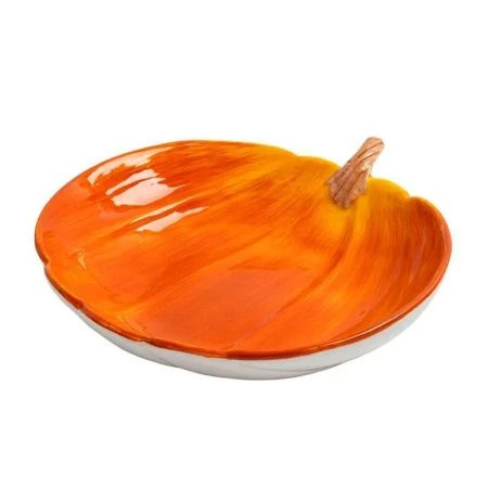 Блюдо секрвировочное 23см керамика Тыква Bright pumpkin оранжевое ANLAF-FDWS-031224-11
