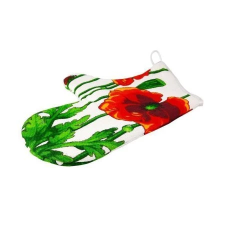 Прихватка-рукавица вафельная МАКОВ ЦВЕТ 438 ДомВелл