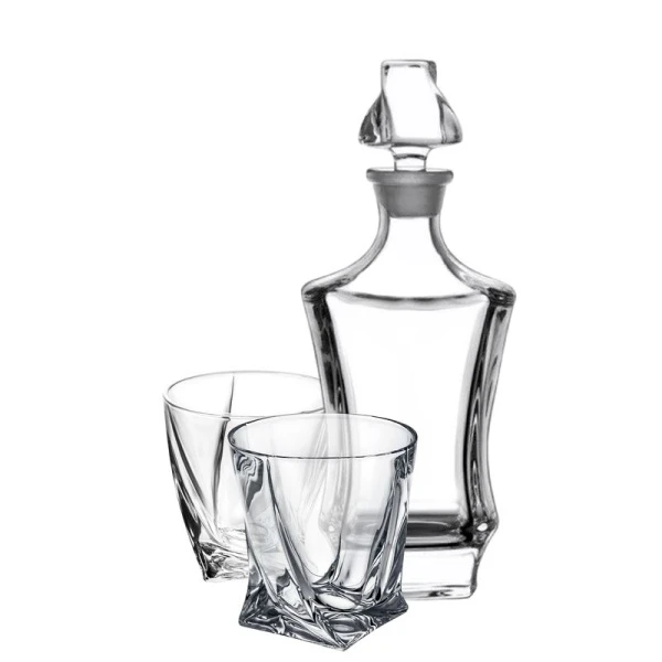 Набор для виски 7пр (графин 700мл, 6 стаканов 250мл) стекло КВАДРО JC-16177 (4)
