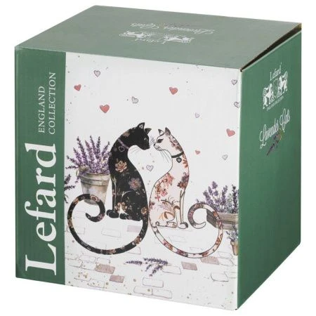 Чайный набор 4пр фарфор ЛАВАНДОВЫЕ КОТЫ на 2 персоны 275мл (16)