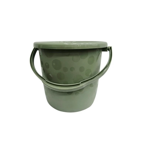 Ведро 10л пластик ЛЮКС оливковое (20)