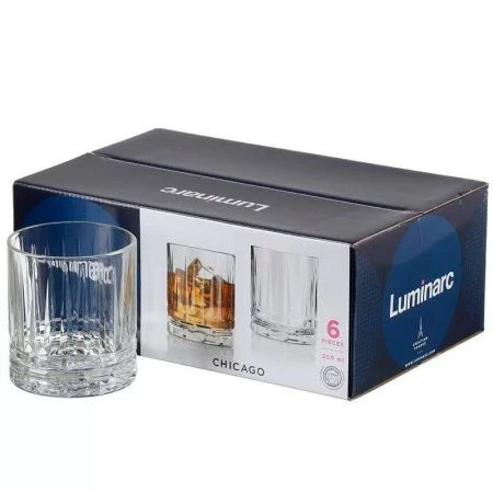 Стаканы набор 6шт 300мл стекло ЧИКАГО низкие Стаканы набор 6шт 300мл стекло ЧИКАГО низкие