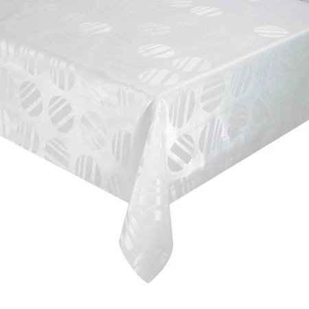 Клеенка ПВХ на тканевой основе BOGEMA шелкография белая 0,28мм*1,37*20м