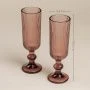 Бокалы для шампанского набор 2шт 150мл стекло МОДЕРН розовый 18,5*5,5см