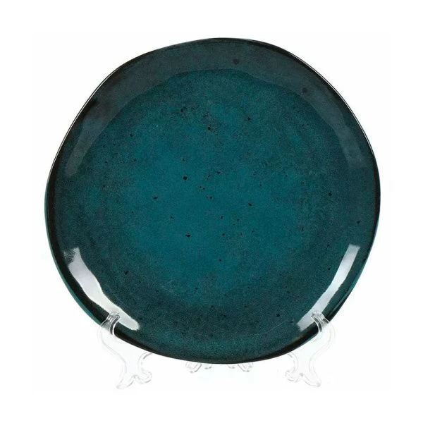 Тарелка мелкая 20см фарфор STONE десертная синяя DMD052 (12) ВЫВОД