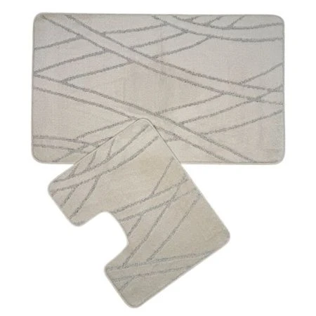 Набор ковриков в ванную 2пр 60*100/50*60 полипропилен MAXIMUS BQ 10604 ECRU слон.кость 2517