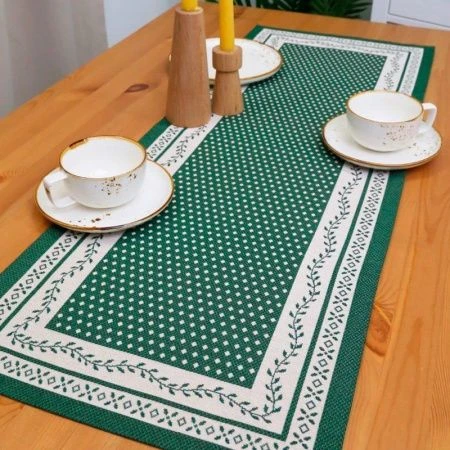 Салфетка новогодняя 40*100см гобелен НИДЕРЛАНДЫ зеленый