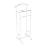 Вешалка напольная костюмная 47*35*108см металл Стиль-3 белая (1)