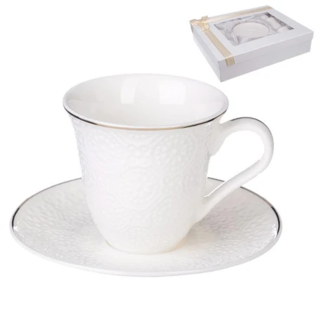 Кофейный набор 12пр костяной фарфор АЛЬБИНА 90мл подар.уп. (16)