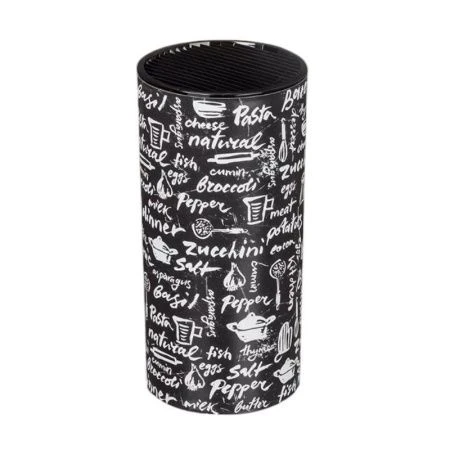 Подставка для ножей 110*110*227мм пластик Bergamo черный 223101530/02 (8)