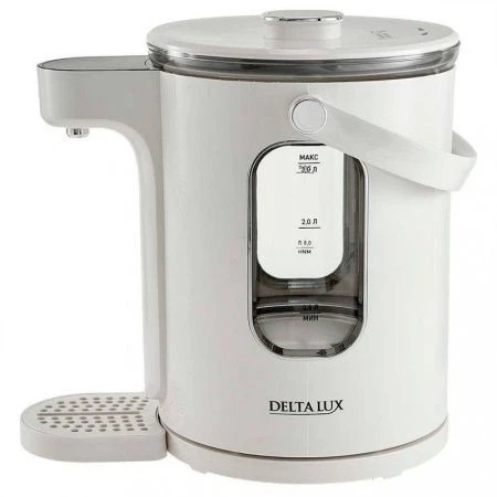 Чайник-термос 3л стекло DЕLTA LUX DE-1701 LCD дисплей, 1600 Вт, 13 режимов поддерж. t, белый  (4)
