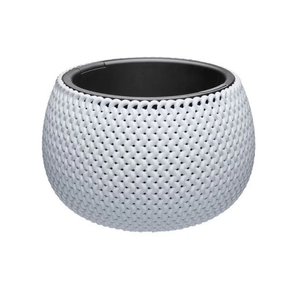 Кашпо 3,9л пластик Lace белый (4)
