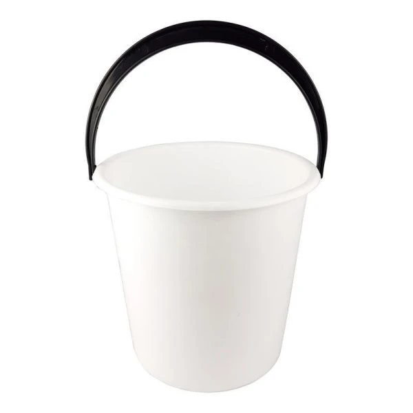 Ведро 10л пластик белое ударопрочное (мягкое) без крышки В10-01 (10)