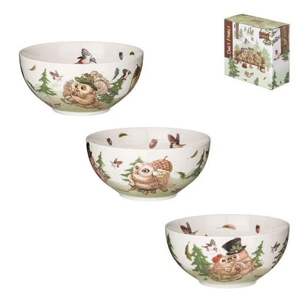 Салатник 15см фарфор СОВЫ (36)