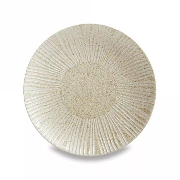 Тарелка мелкая 20,5см фарфор Solaris бежевая в крапинку Линии десертная MW602-AX0308 (24)