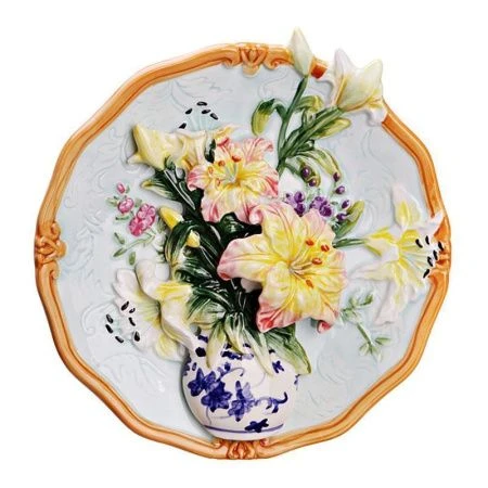 яяяТарелка декоративная настенная керамика 20см без подставки (24)