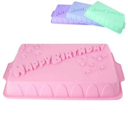 Форма для выпечки 33*19см силикон 4 цвета YH-103 (144)