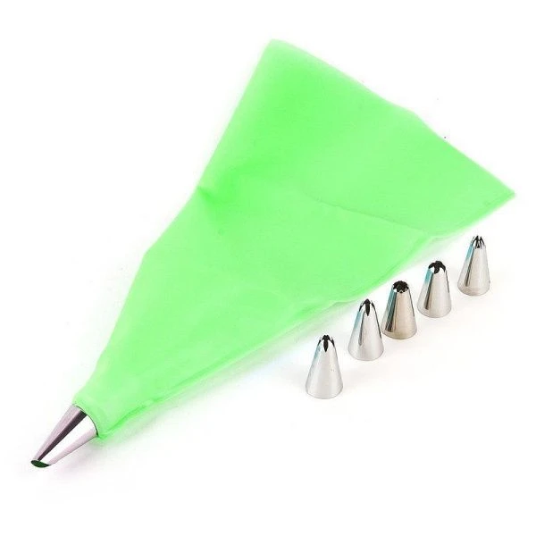 Шприц кондитерский 6 насадок, мешок 12*12*22см нерж.сталь 3 вида (288)