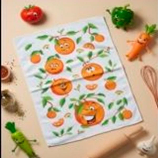 Салфетка кухонная 34*48см микрофибра Апельсин 4213196-1
