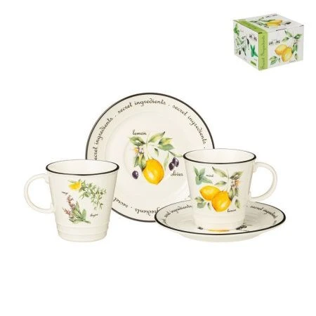 Чайный набор 4пр на 2 персоны 300мл фарфор СЕКРЕТНЫЕ ИНГРЕДИЕНТЫ (12)