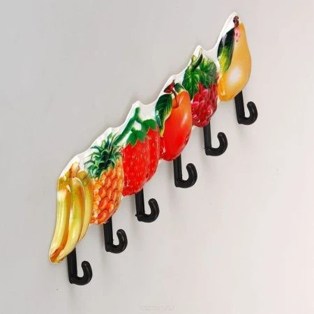 яяяВешалка с крючками ФРУКТЫ Y472 (144)