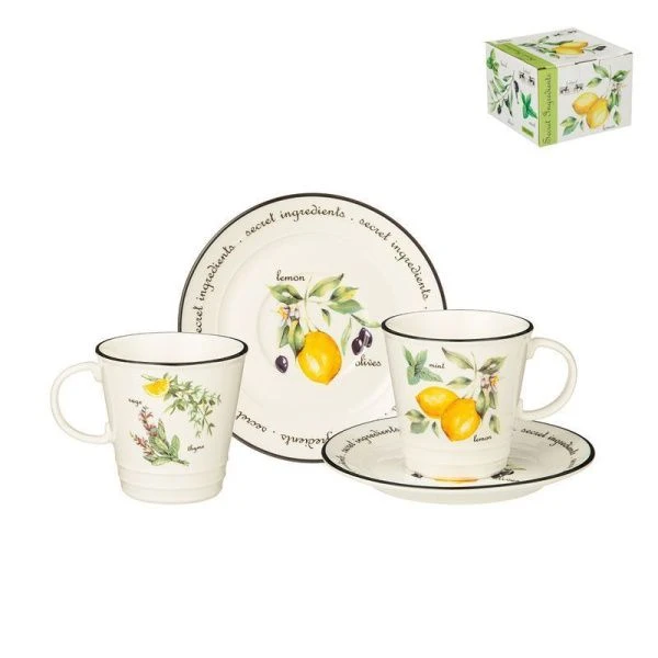 Чайный набор 4пр на 2 персоны 300мл фарфор СЕКРЕТНЫЕ ИНГРЕДИЕНТЫ (12)