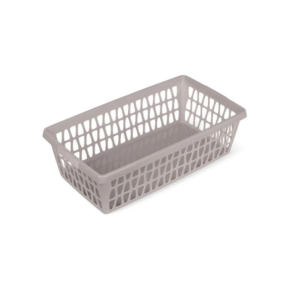 Корзина 25*14*7см пластик ВЕЛЕТТА коричнево-серая прямоугольная С712КСЕР (38)