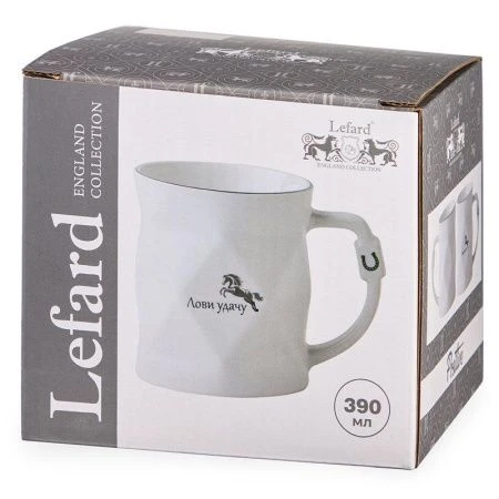 Кружка 390мл фарфор ЛОВИ УДАЧУ (36)