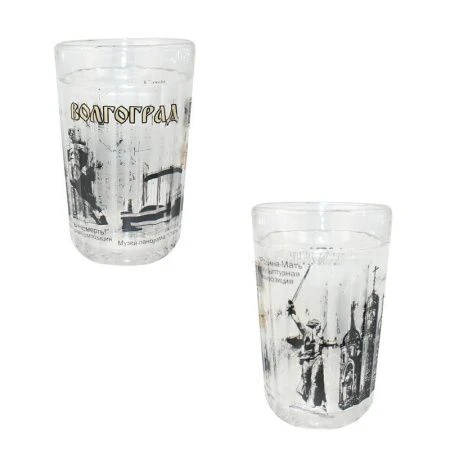 Стакан граненый 230мл стекло деколь Мамаев курган 3с785 (24)